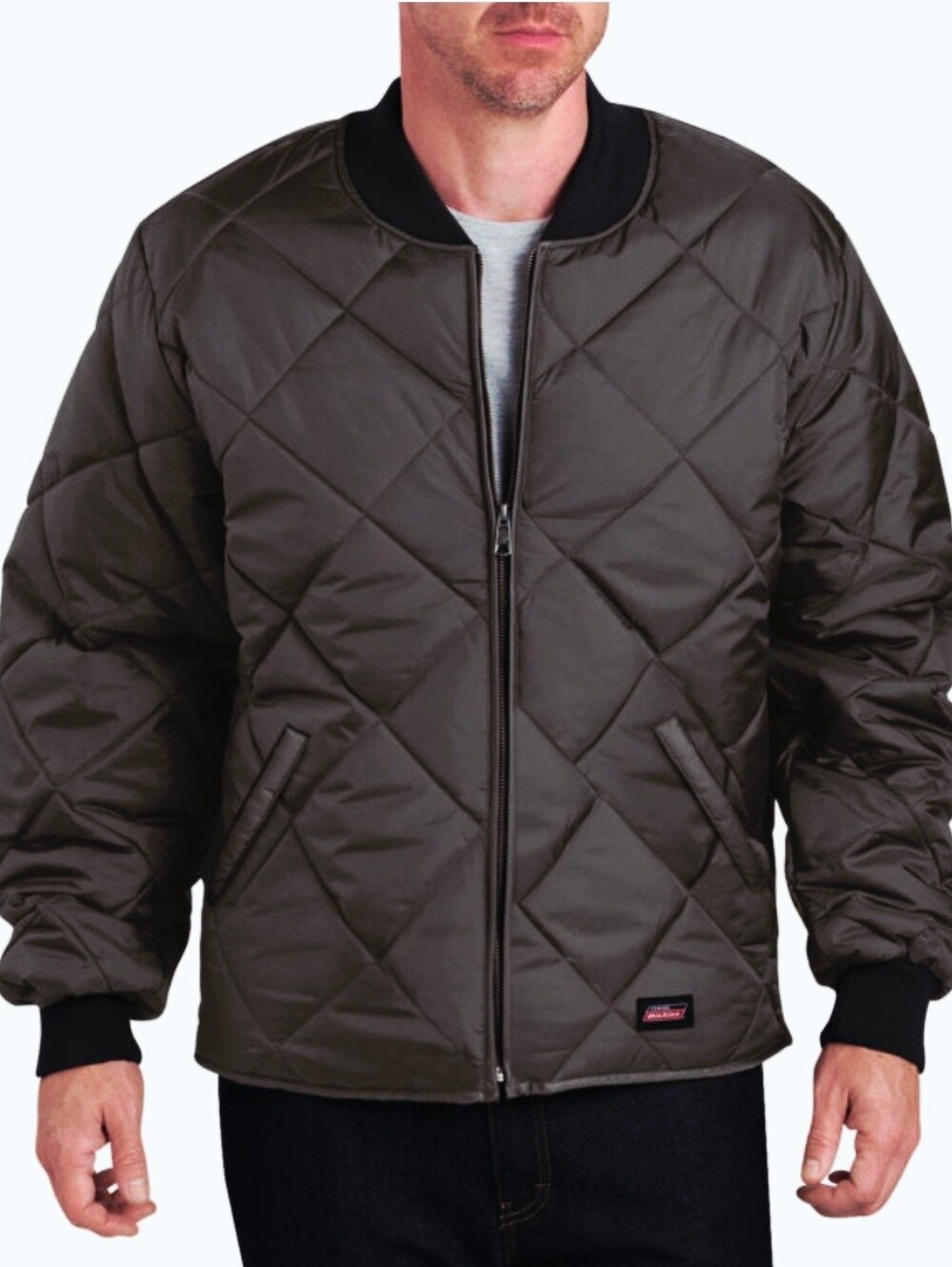 Dickies Genuine Diamond Quilted Bomber Jacket Mens XL Navy Black
